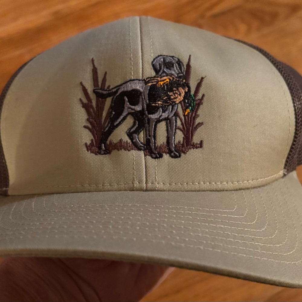 Low Country Lab Duck Brown Old School Camo/Khaki Hat, NWOT